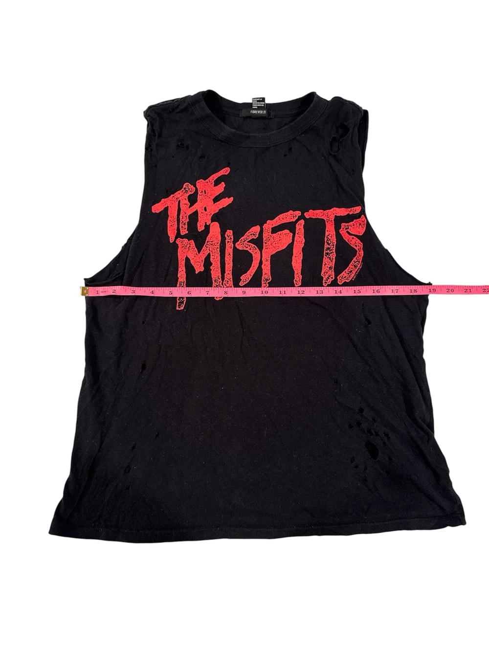The Misfits Black Muscle Tee with Red Logo